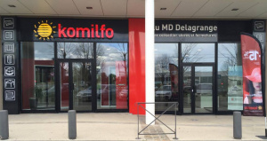 Façade du magasin Alu MD Delagrange à Castelnau-le-Lez, adhérent Komilfo près de Montpellier