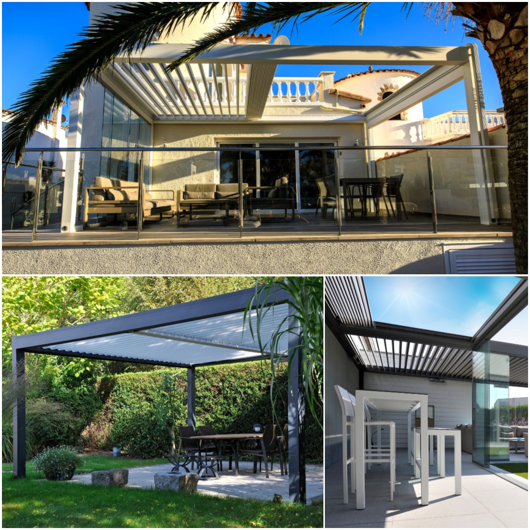 Pergolas Bioclimatiques Alu A Lames Retractables Sur Mesure Komilfo
