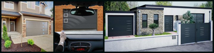 Quelques modèles de portes de garage sectionnelles Komilfo