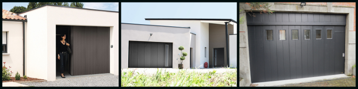 Quelques modèles de portes de garage latérales Komilfo