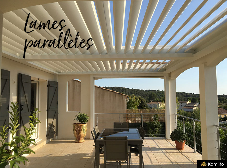 Pergola lames parallèles