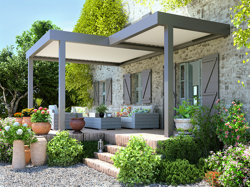 Pergola aux couleurs coordonnées !