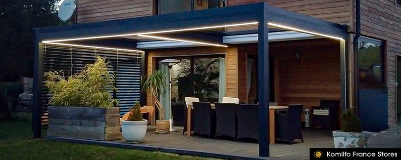 Pergola Velum Brustor avec éclairage LED 