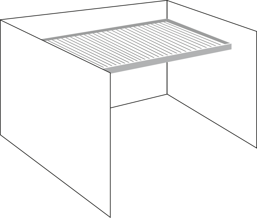Pergola entre murs