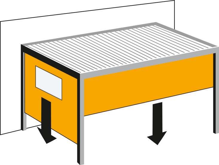 Stores verticaux pergola