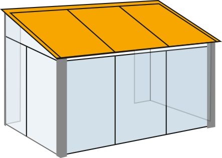 Store extérieur de toiture véranda