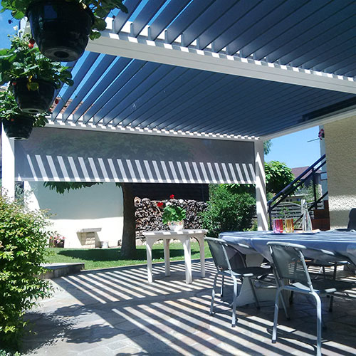 Pergola bioclimatique couplée