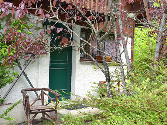 Porte d'entrée en bois