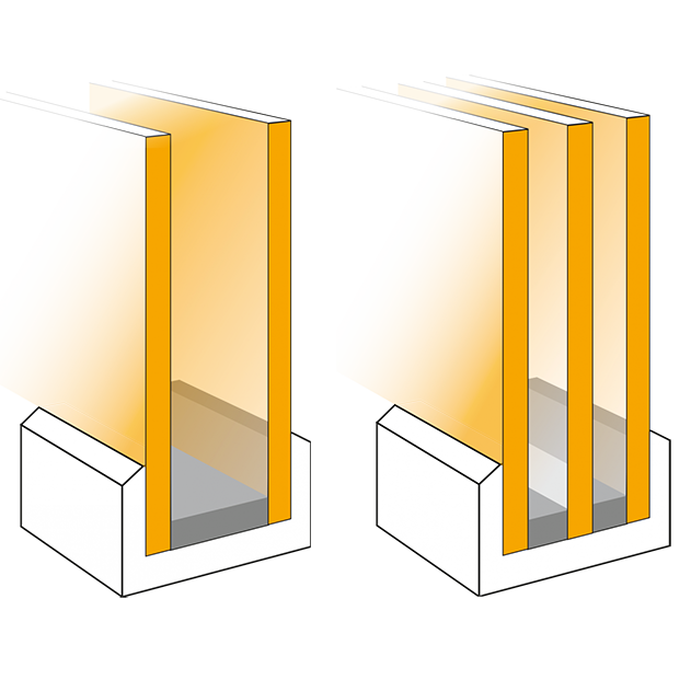 double et triple vitrage thermique