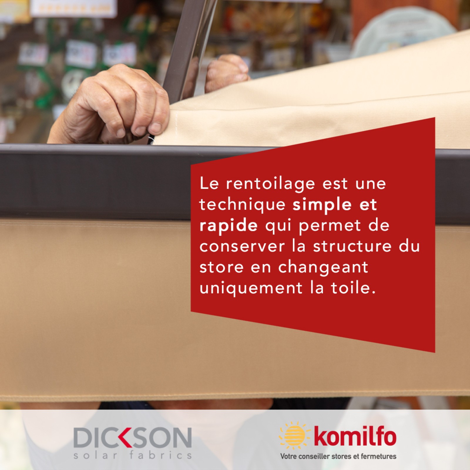 définition rentoilage de store extérieur dickson komilfo