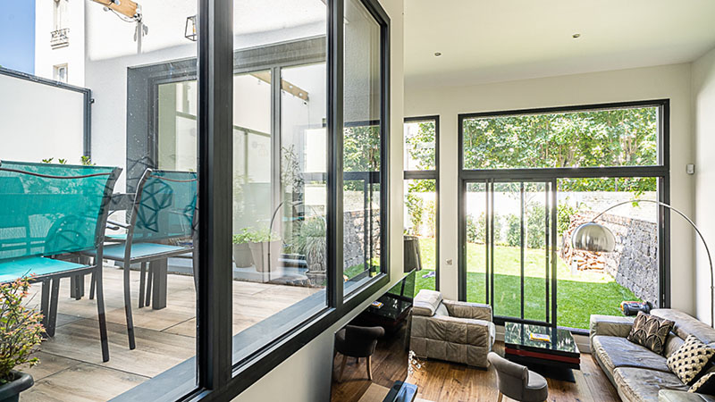 baies vitrées en aluminium maison design