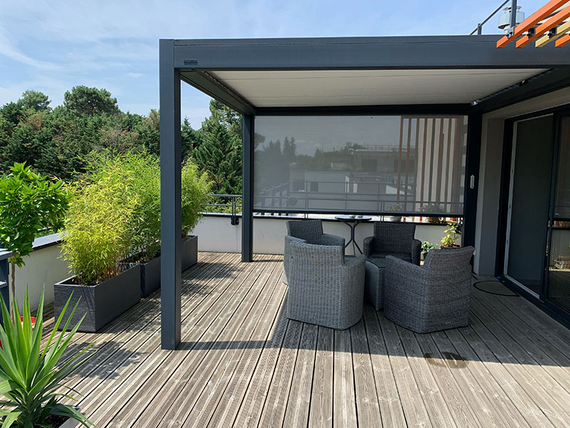 pergola bioclimatique avec screen zip