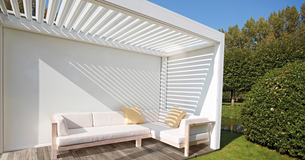 Pergola aluminium blanche