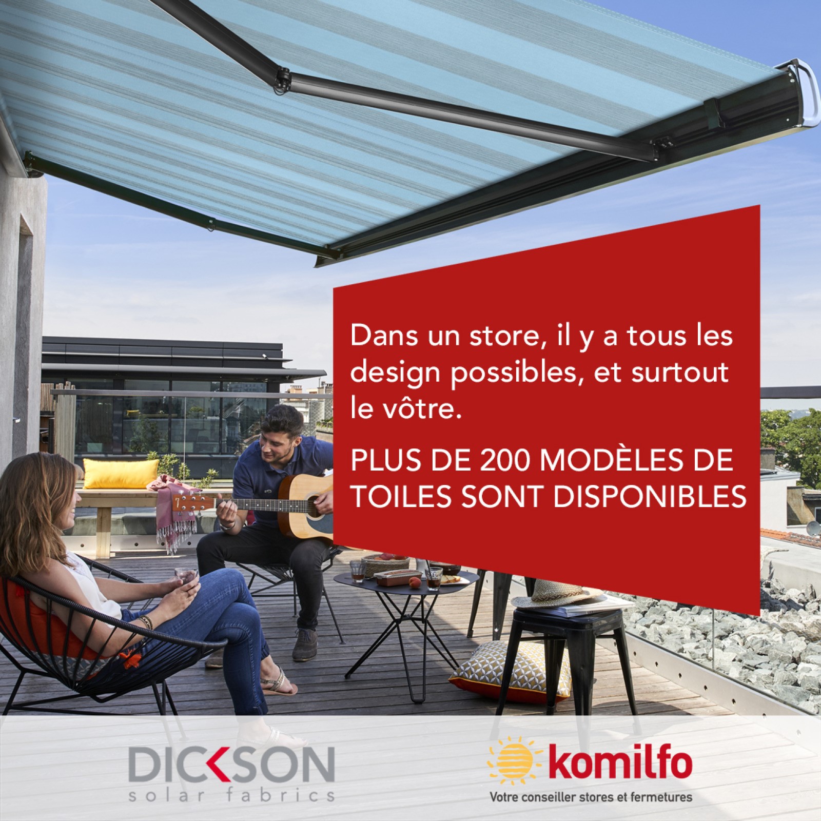 Le rentoilage de store Komilfo pour sublimer votre terrasse et jardin