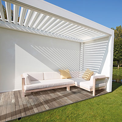 Pergola blanche sur mesure