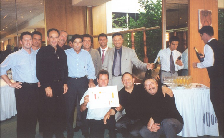 Les membres fondateurs du réseau Komilfo en 2002