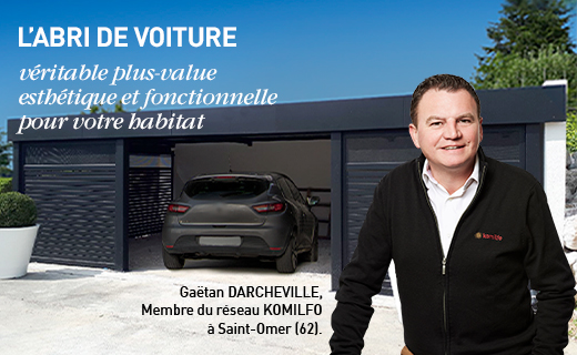 Abri de voiture carport aluminium - Komilfo