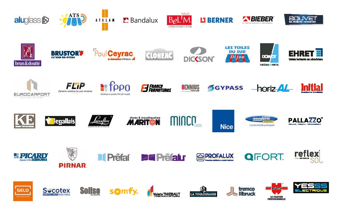 Logos des fournisseurs partenaires du réseau Komilfo