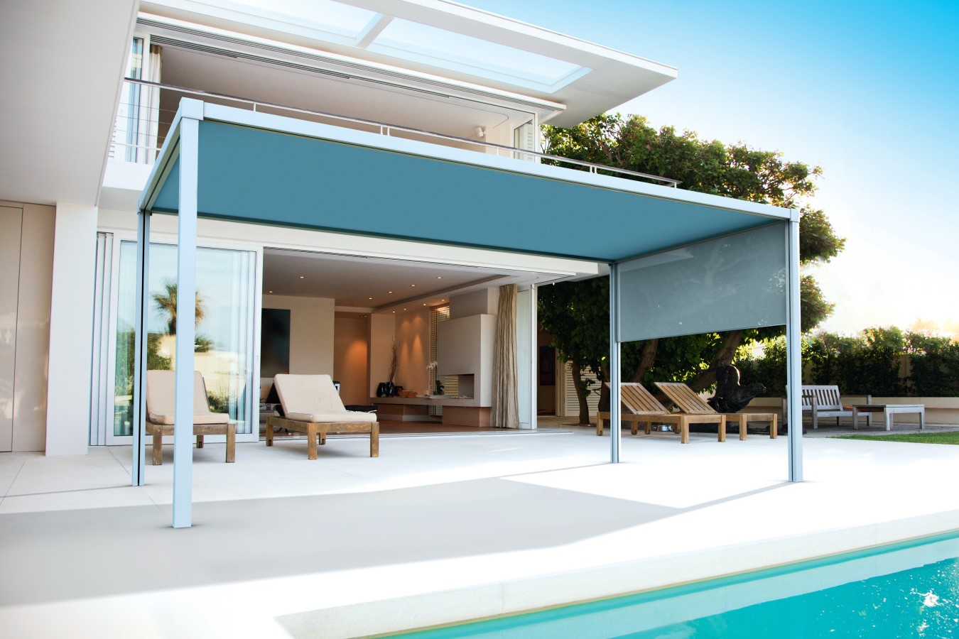 Pergola toile fixe sur-mesure Komilfo