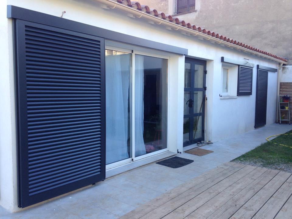 volets coulissants aluminium Canet 34 montpellier herault 7016