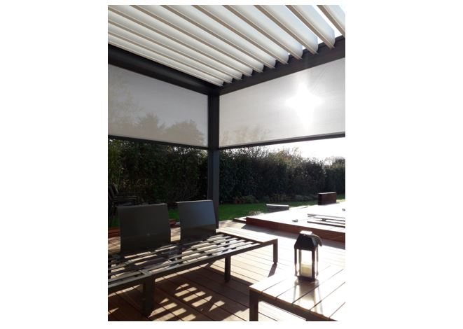 Pergola bioclimatique gris anthracite Sarthe