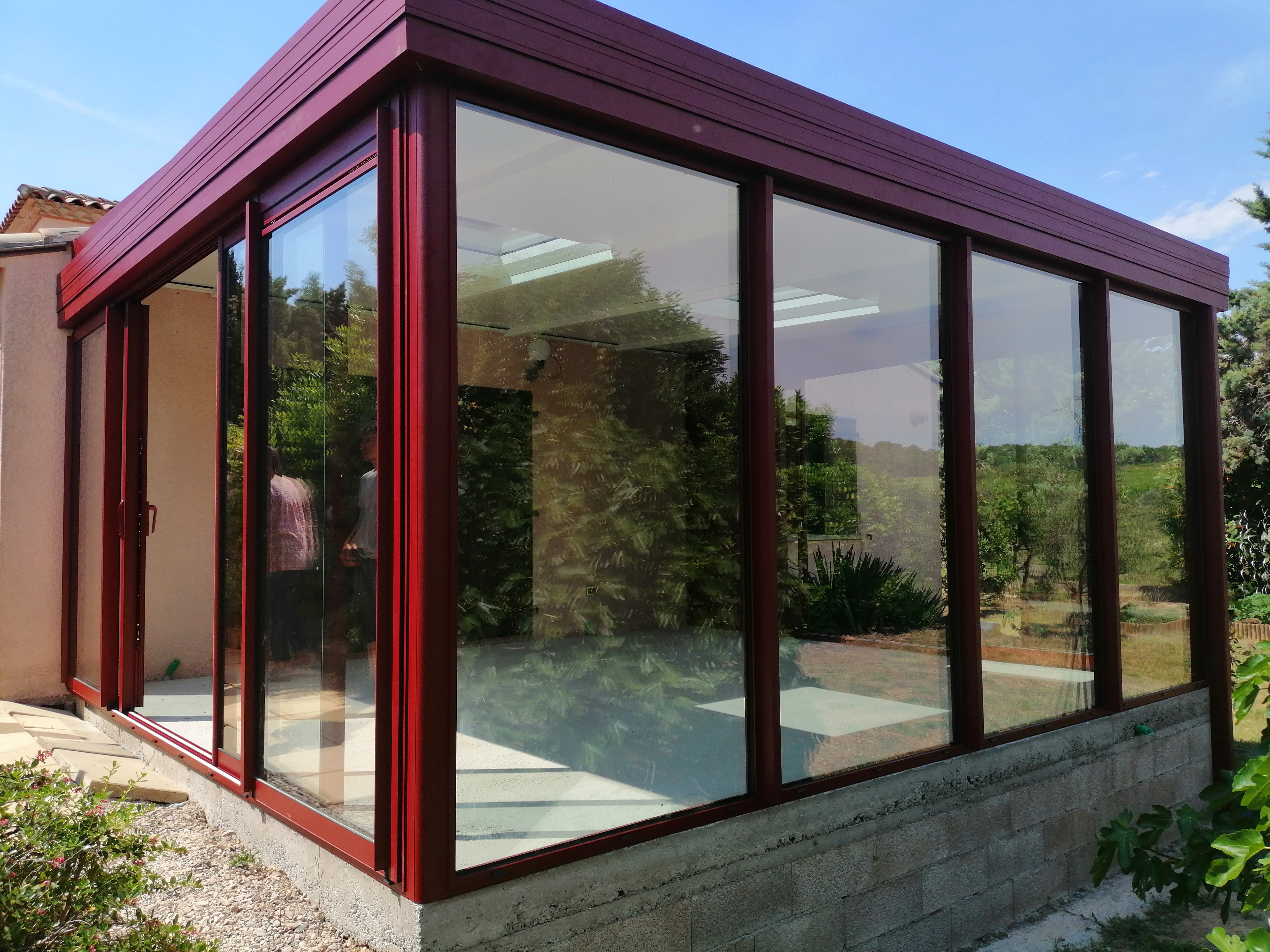 VERANDA ALUMINIUM ROUGE MARS ALUGLASS