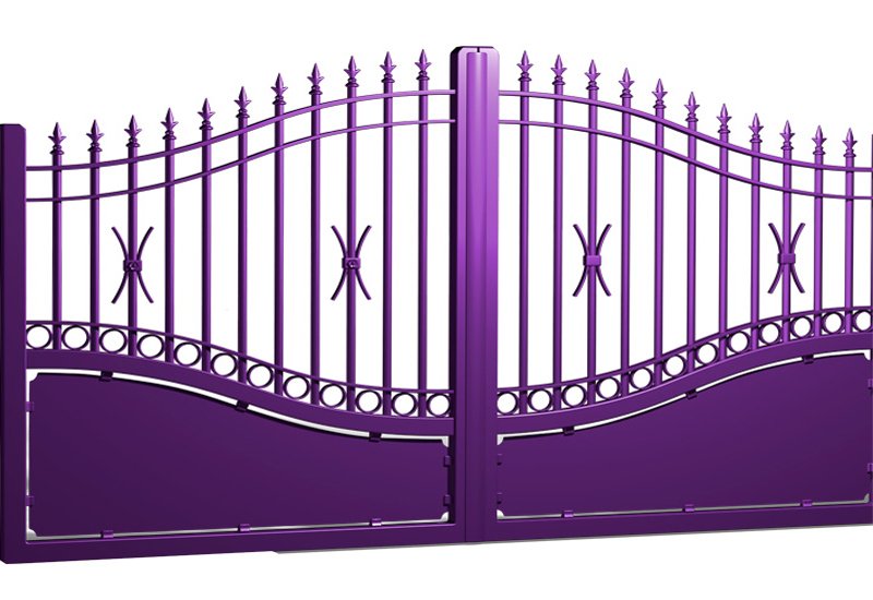 Portail battant traditionnel violet - Régnier Fermetures - Komilfo Castres