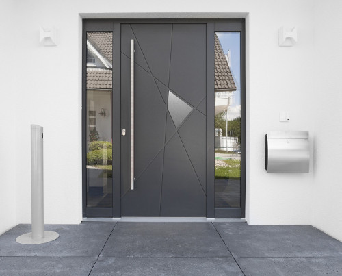 Porte d'entrée aluminium sur-mesure Komilfo