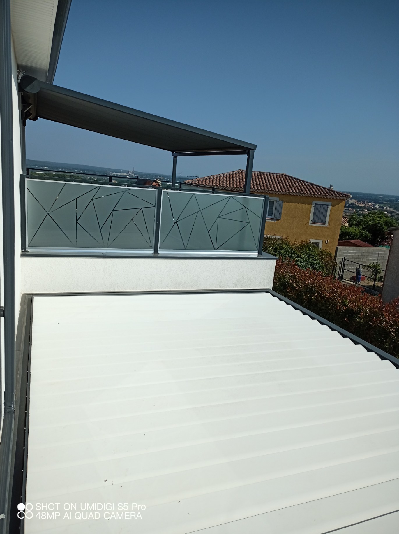 pergola bioclimatique vue du dessus