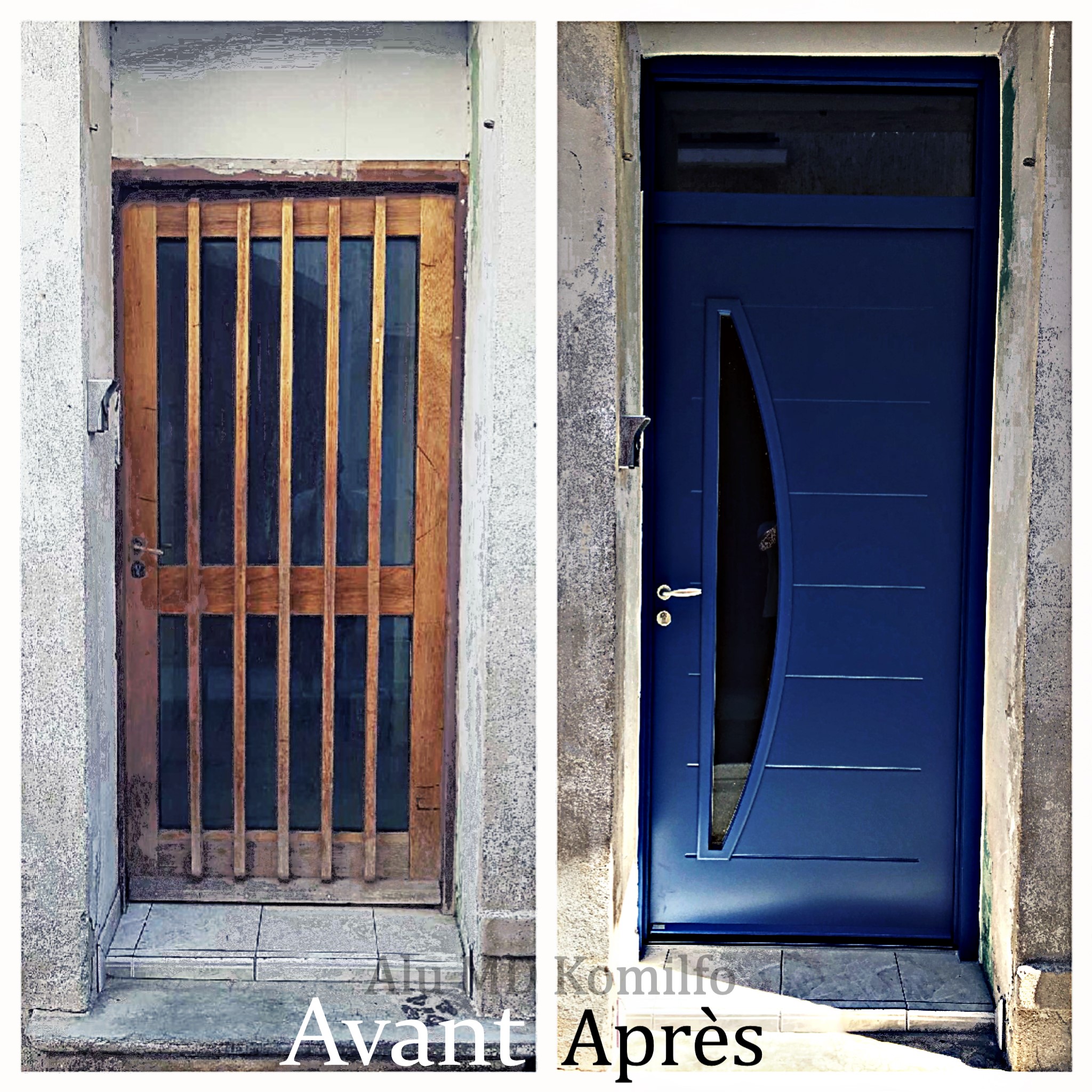 porte d'entrée avant après
