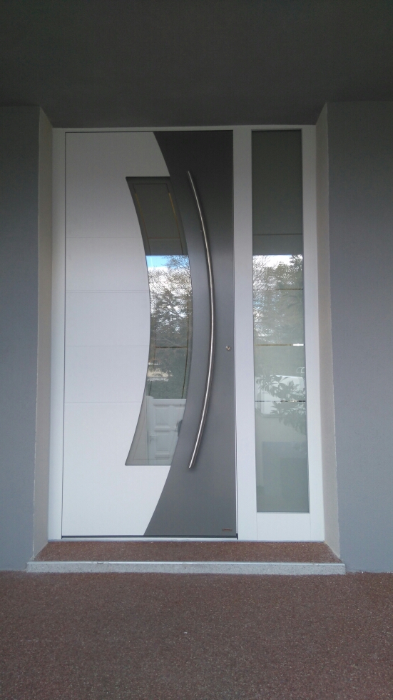 porte d'entrée aluminium vitrée 34 Montpellier Alu MD Komilfo