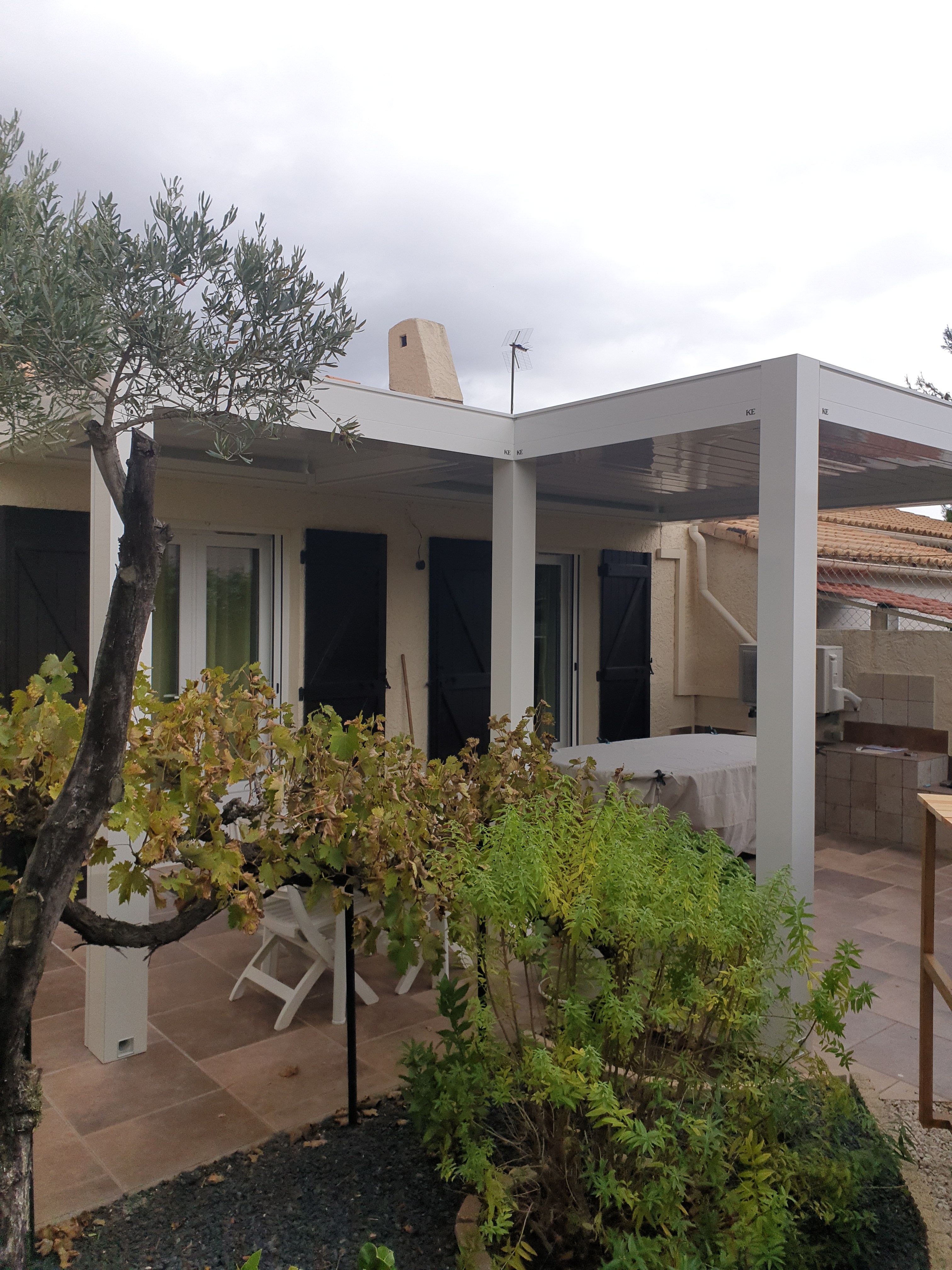 pergola double d'angle